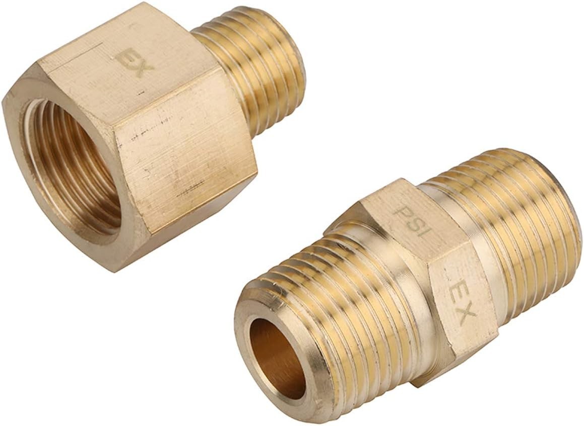 Pressure Washer Adapter Set 3/8″ NPT Male to 1/4″ NPT Female Reducer Kit