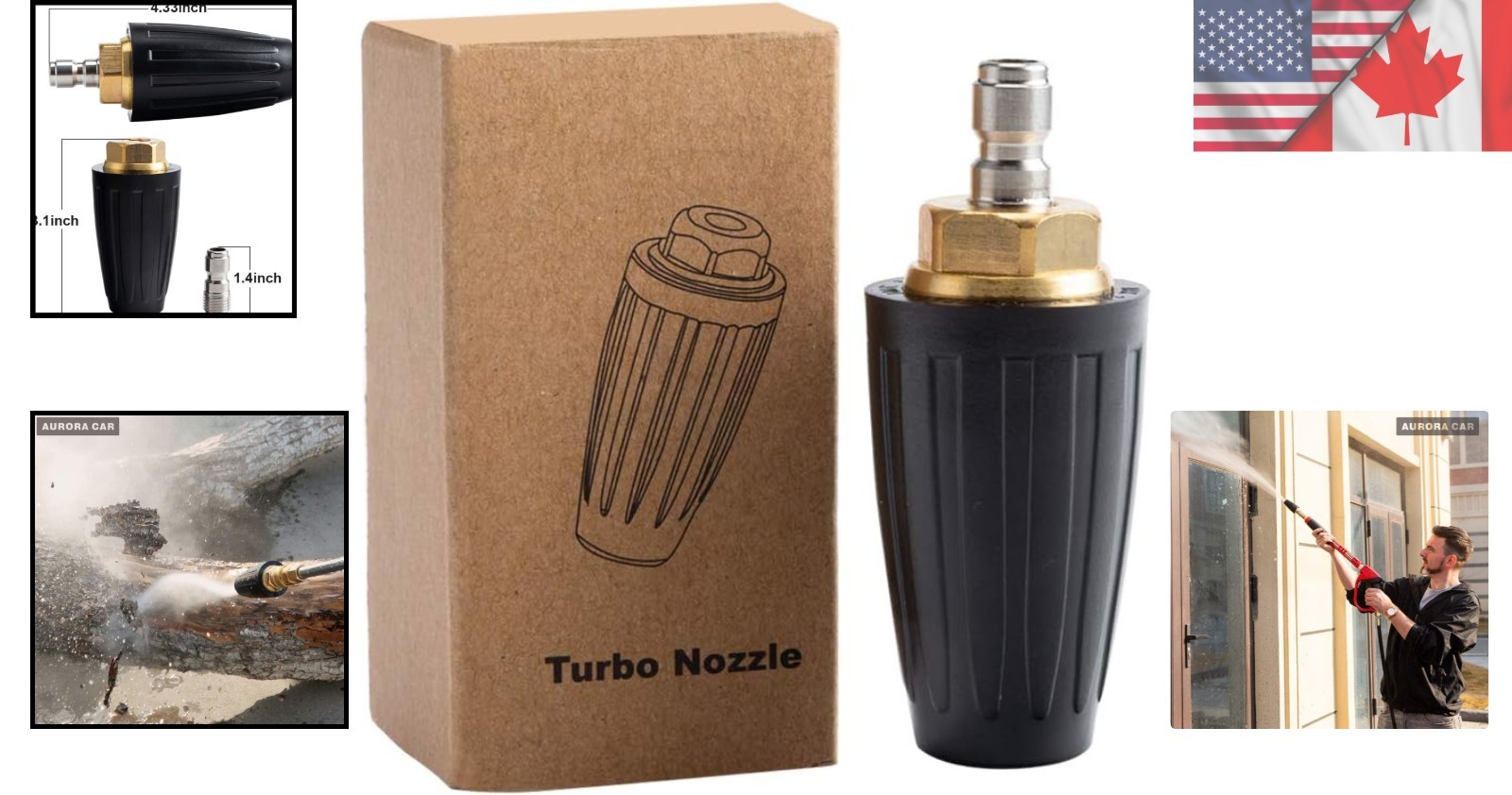 1/4” Quick Connect Turbo Nozzle – 4000 PSI Power for Heavy-Duty Cleaning Tasks