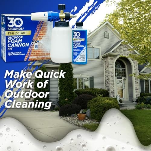 Foam Cannon Kit – Pressure Washer Sprayer + 8 fl. oz. Soap – Foaming Cleaner