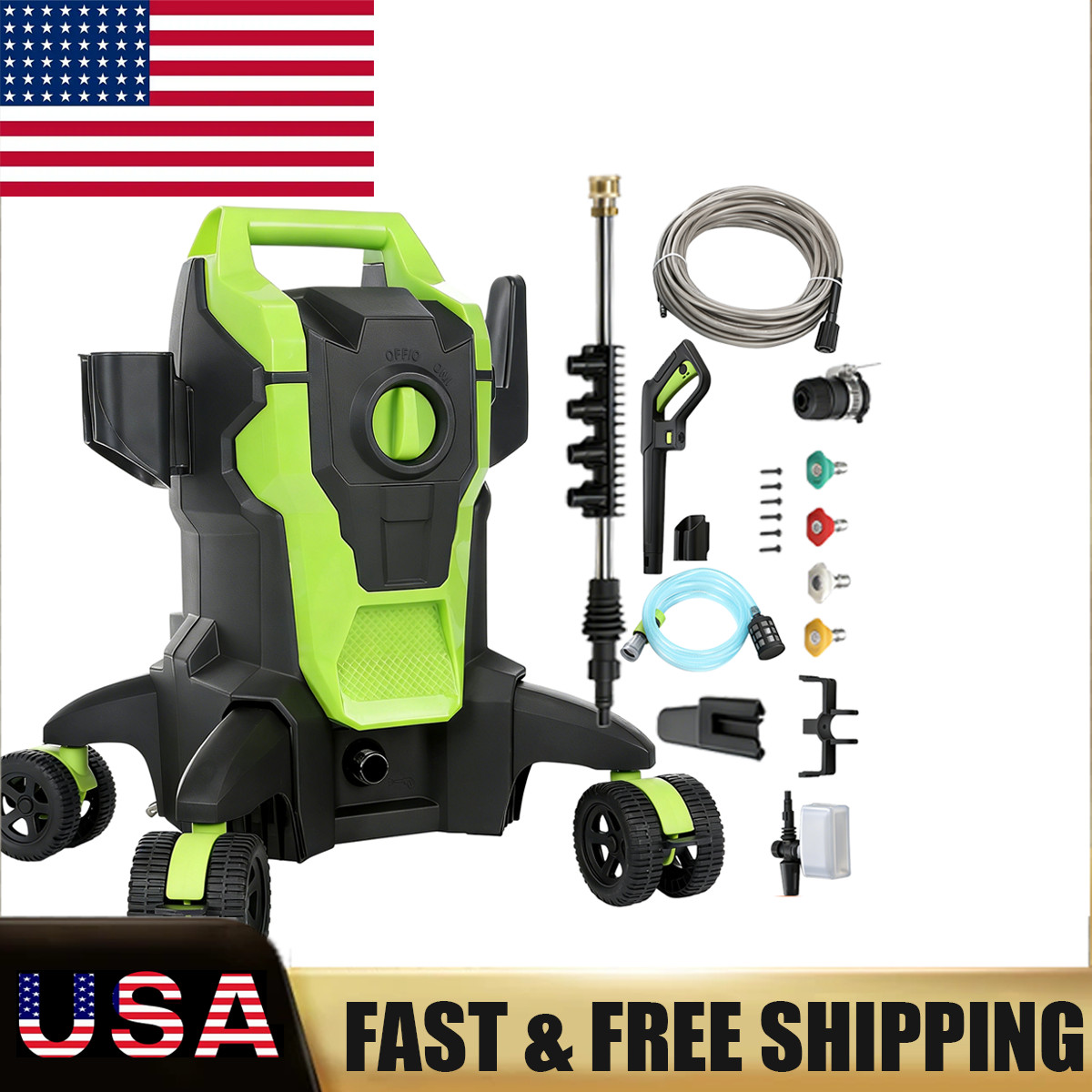 Electric High-pressure Power Washer, Heavy-Duty 2500 PSI SPX3000 3.0 GPM w/ Hose