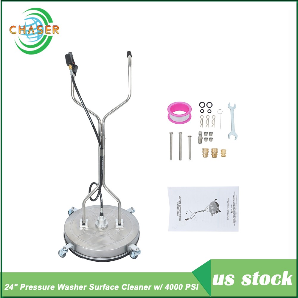 Pressure Washer Surface Cleaner 24″ w/ Handles & Wheels Quick Connect