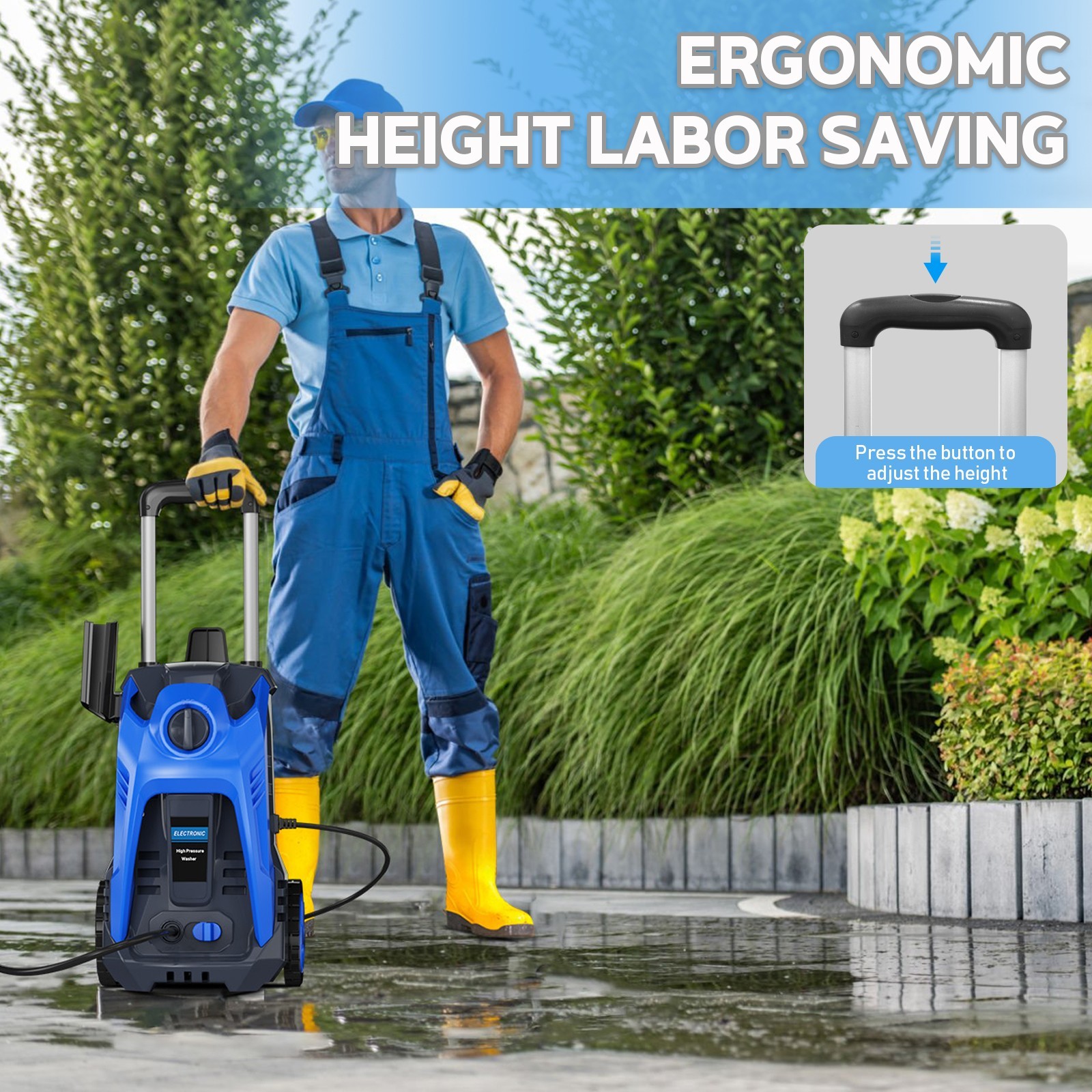 Pressure Washer 4200PSI 2.0GPM, Compact Cleaning Power, 4 Nozzles, for Home