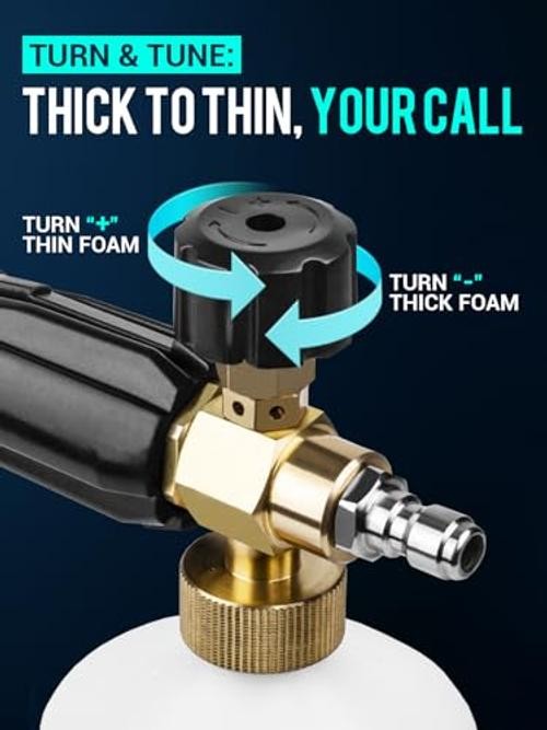 Foam Cannon for Pressure Washer, 4000psi Car Wash Foam Gun, 1 Liter 1.25mm