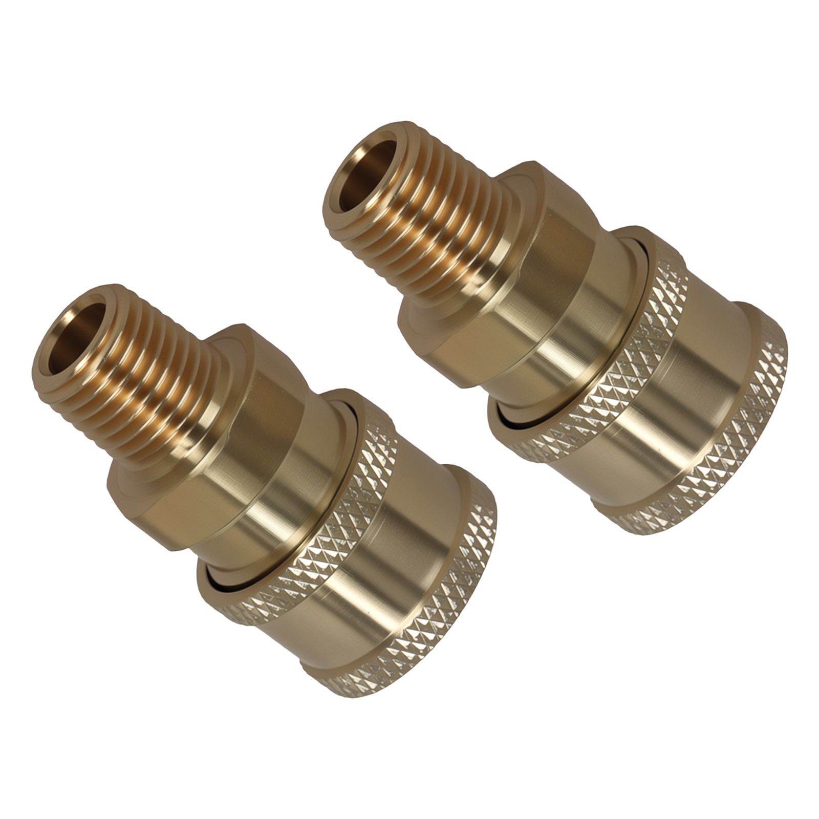 2Pcs 1/4″ Quick Connect Male NPT Thread Pressure Washer Fitting Coupler Adapter