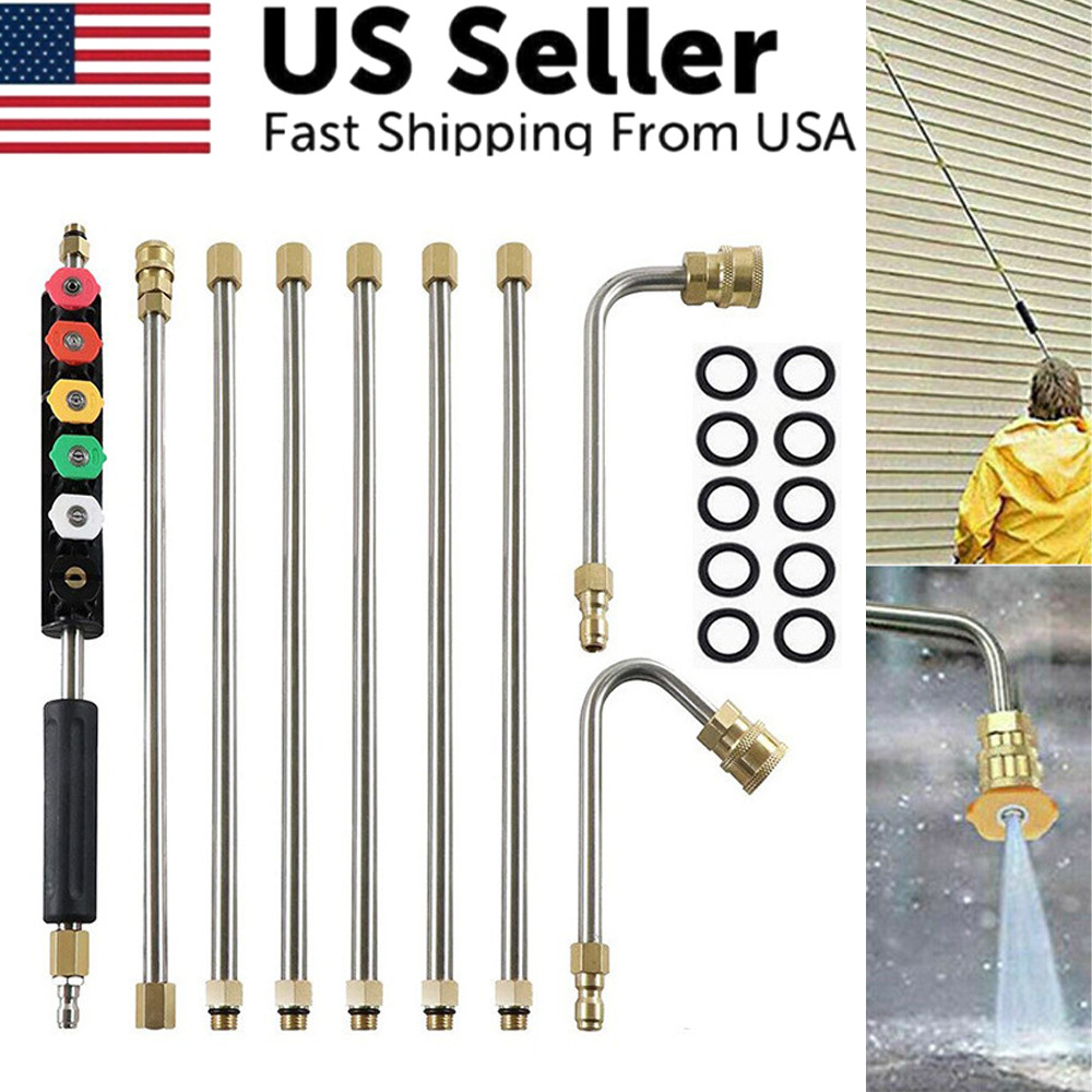9PCS/SET Pressure Washer Extension Wand, Replacable Upgraded Power Washer Lance