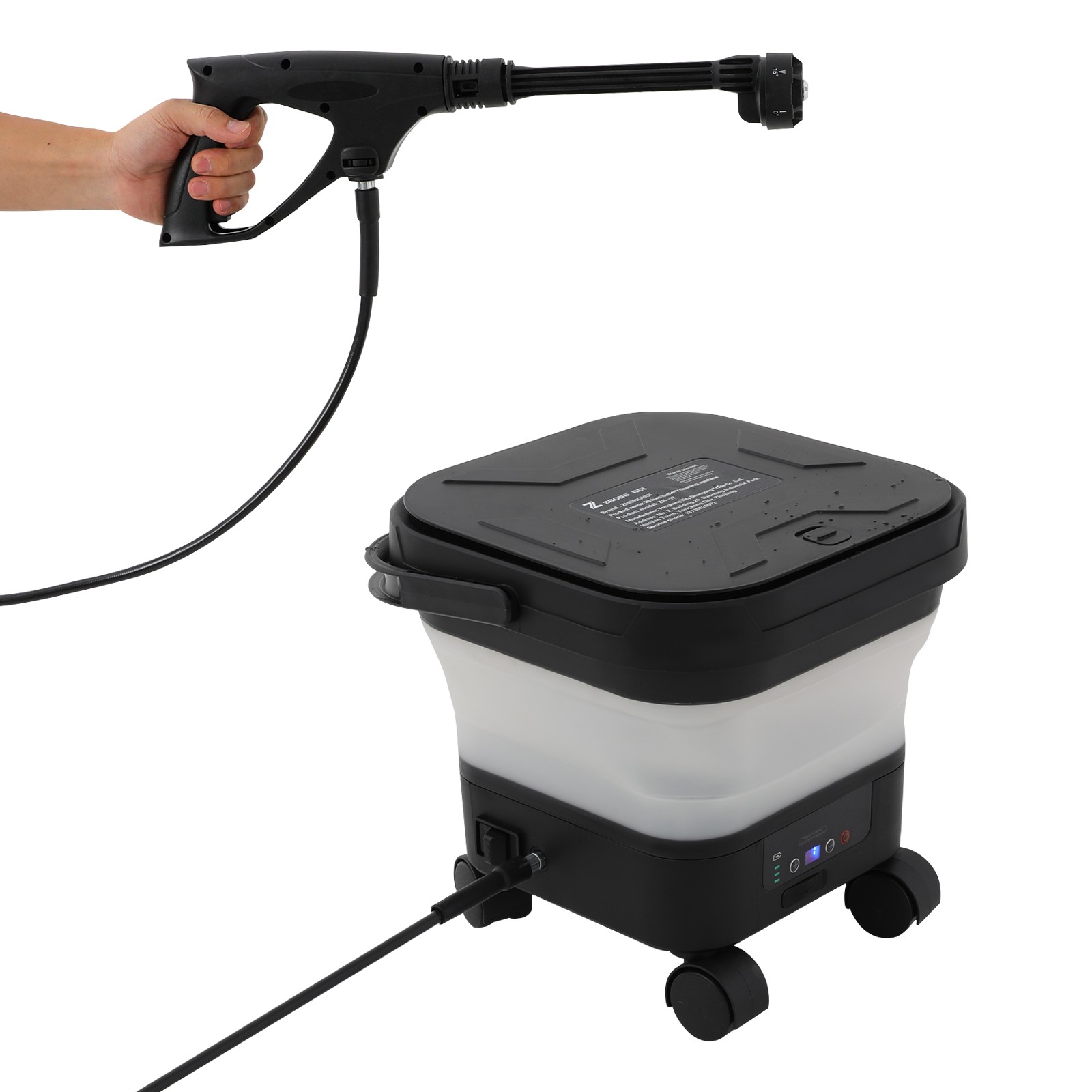 Portable Foldable Sprayer Washer Multifunction Car Wash Machine w/ Water Tank