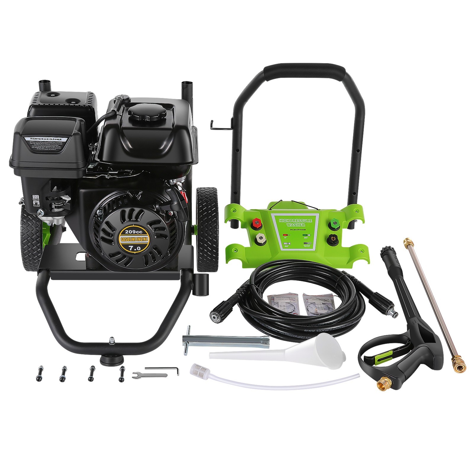 2650 PSI Gas Pressure Washer 2.4 GPM Power Cleaner w/ Pump Gun Wand 5 Nozzles US