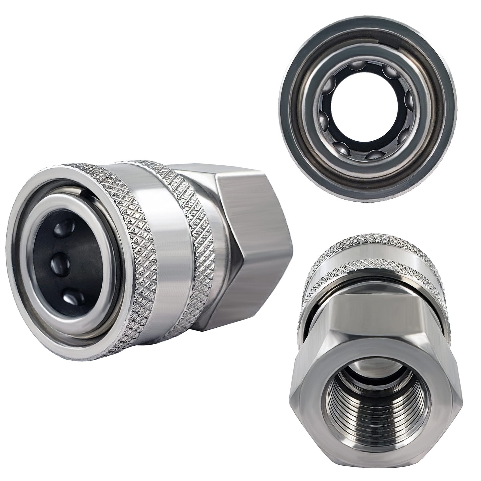 Ultimate Washer 3/8″ Quick Connect Pressure Washer Male and Female Hose Adapter