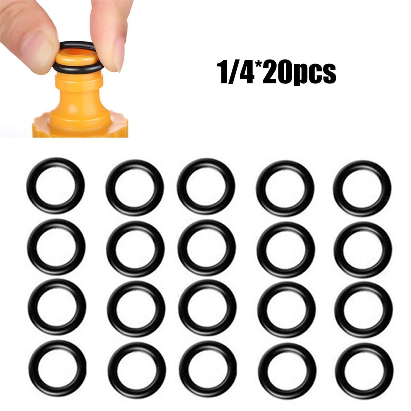 20pcs Electric Pressure Washer O Rings Black for 1/4″ Quick