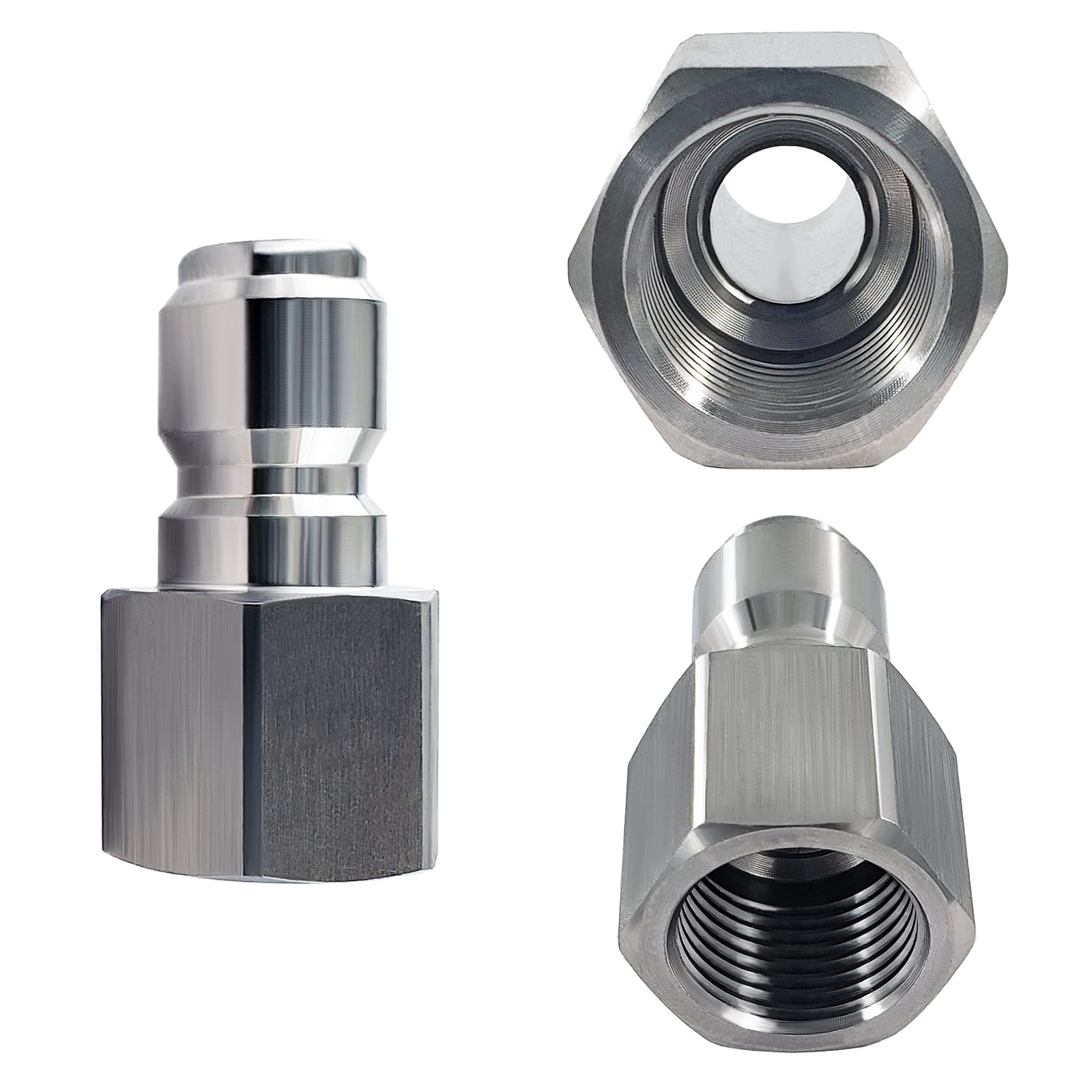 Ultimate Washer 3/8″ Quick Connect Pressure Washer Male and Female Hose Adapter