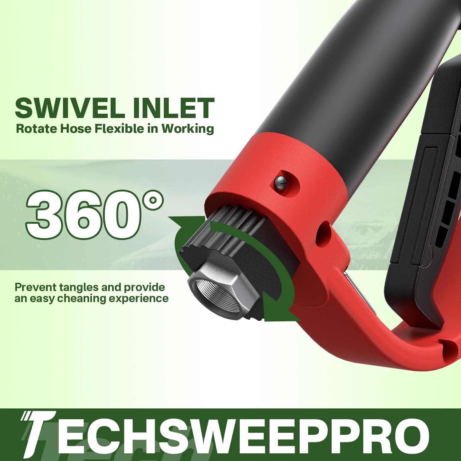 5000PSI Pressure Washer Gun and Hose Kit, 50FT Kink Resistant Steel Braided