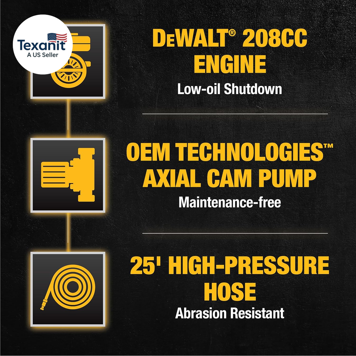 3300 PSI Gas Pressure Washer, 5 Nozzles, Spray Gun, Wand, 25-Ft. Hose, DXPW3300-