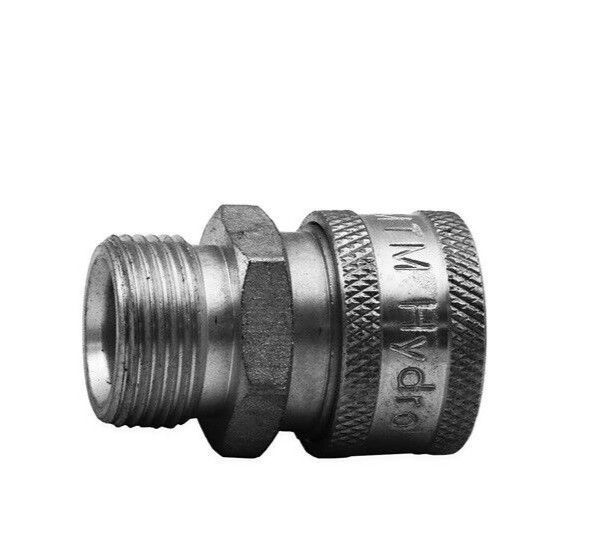 MTM Hydro – 24.5021 – COUPLER STAINLESS STEEL 3/8 Quick Connect X M22 Male 14mm