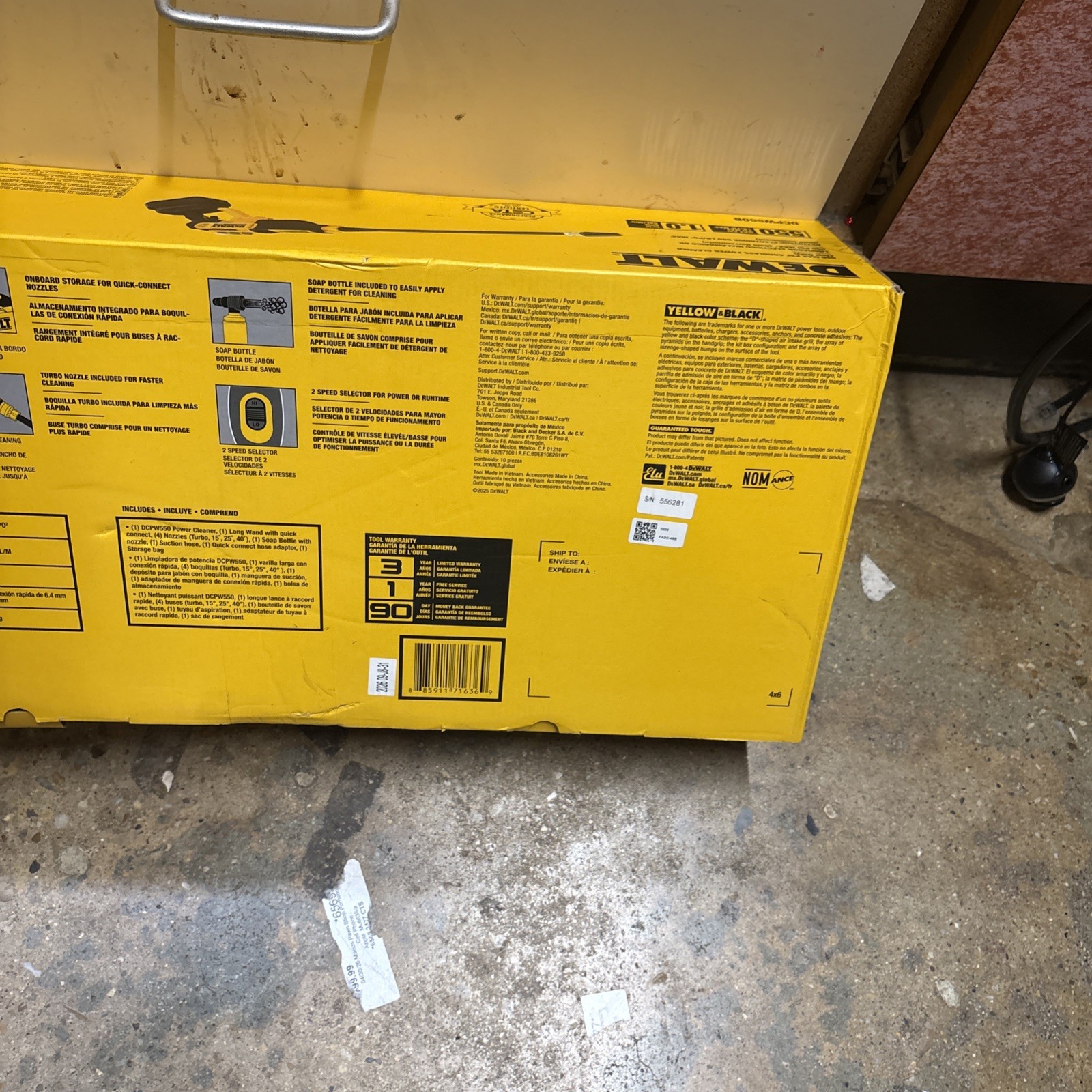DEWALT 20V MAX 550 PSI Cold Water Pressure Washer (Tool only) (DCPW550B)