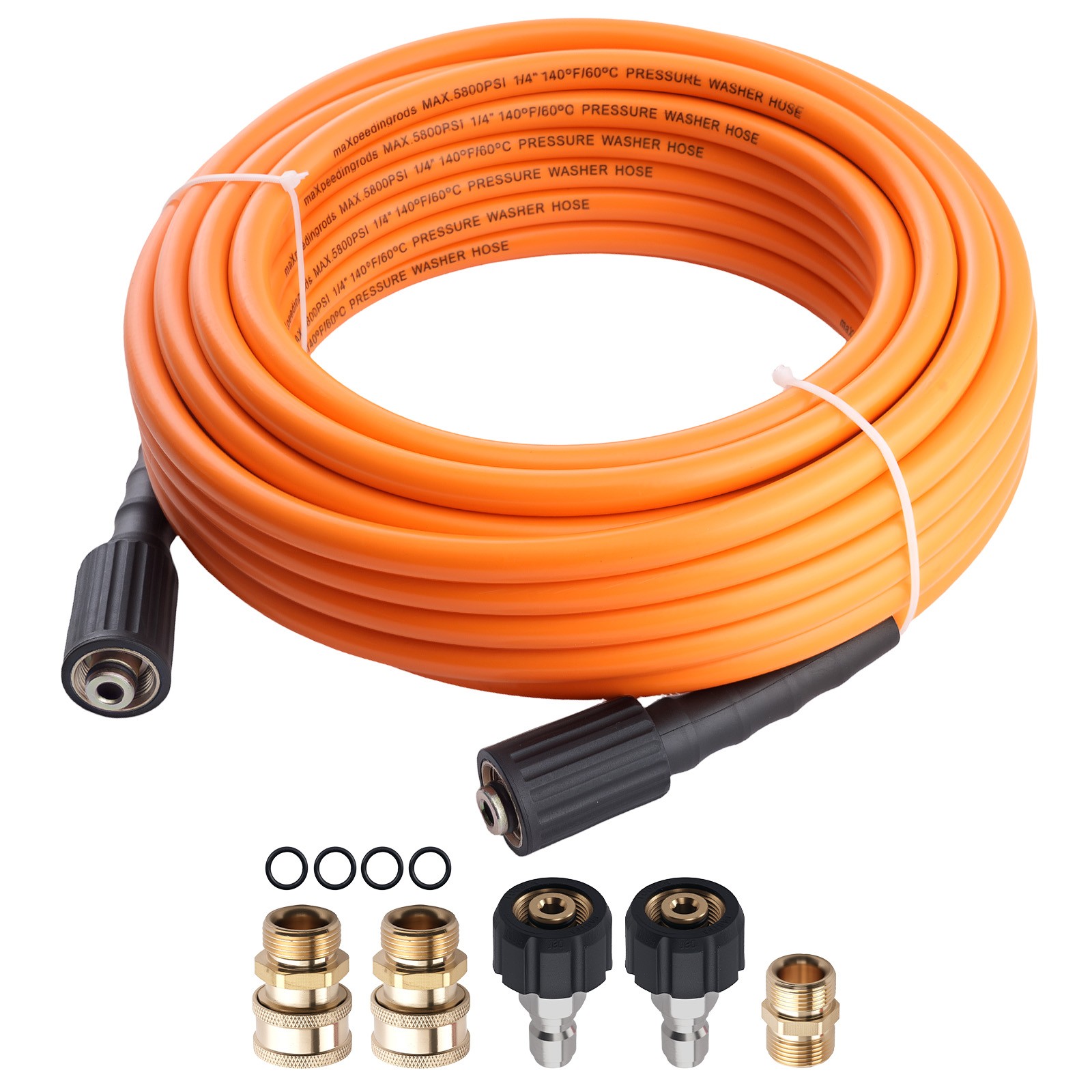 50FT High Pressure Washer Hose for Troybilt Honda Simpson 5800PSI Quick Connect