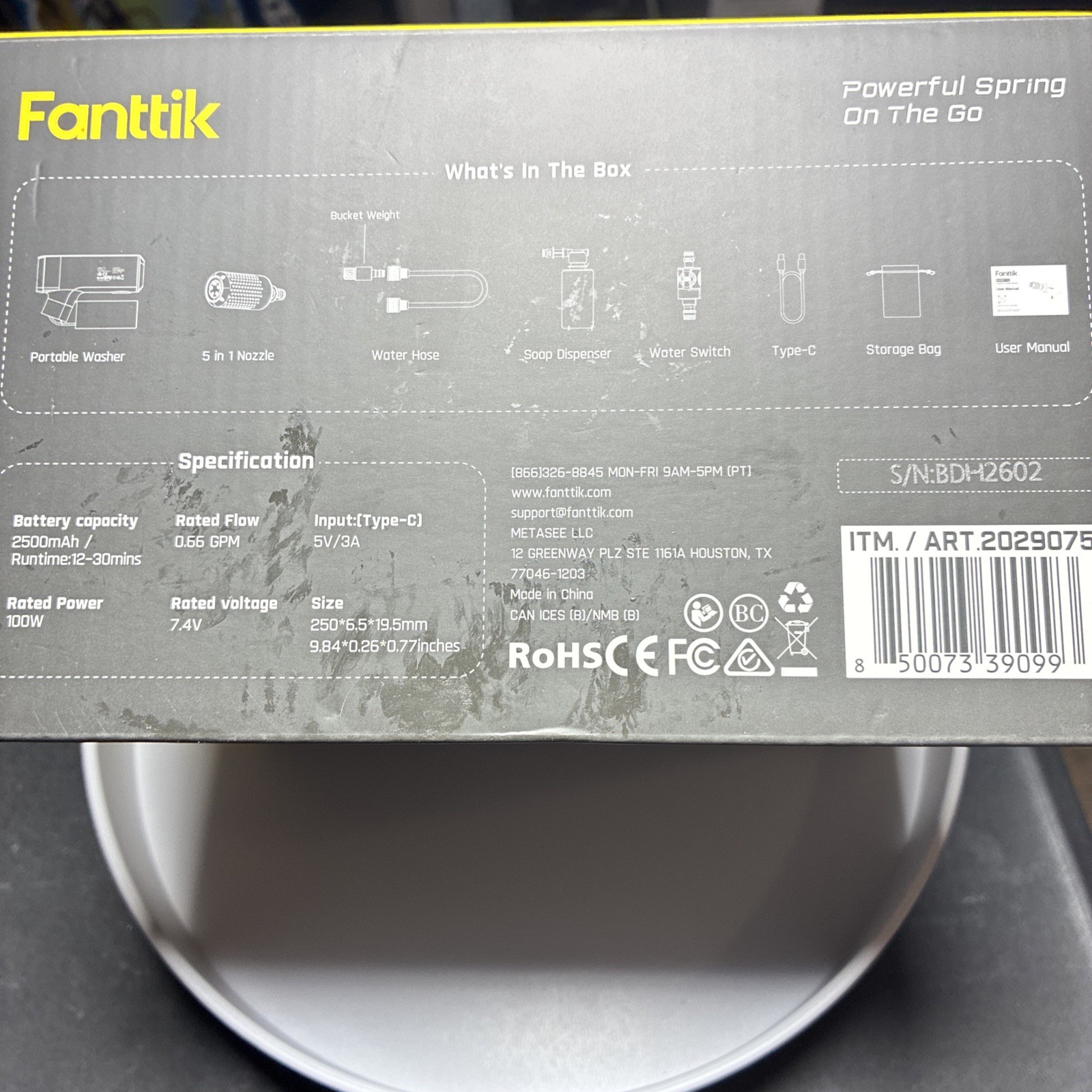 Fanttik K200 Flip Cordless Portable Washer 5-in-1 Nozzle OEM New Sealed