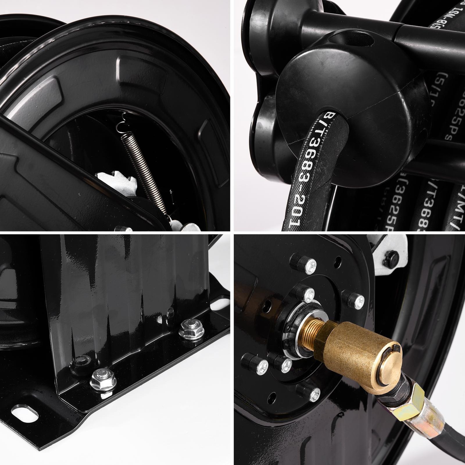 Retractable High Pressure Washer Hose Reel 3/8″ x 50 ft, 4000PSI