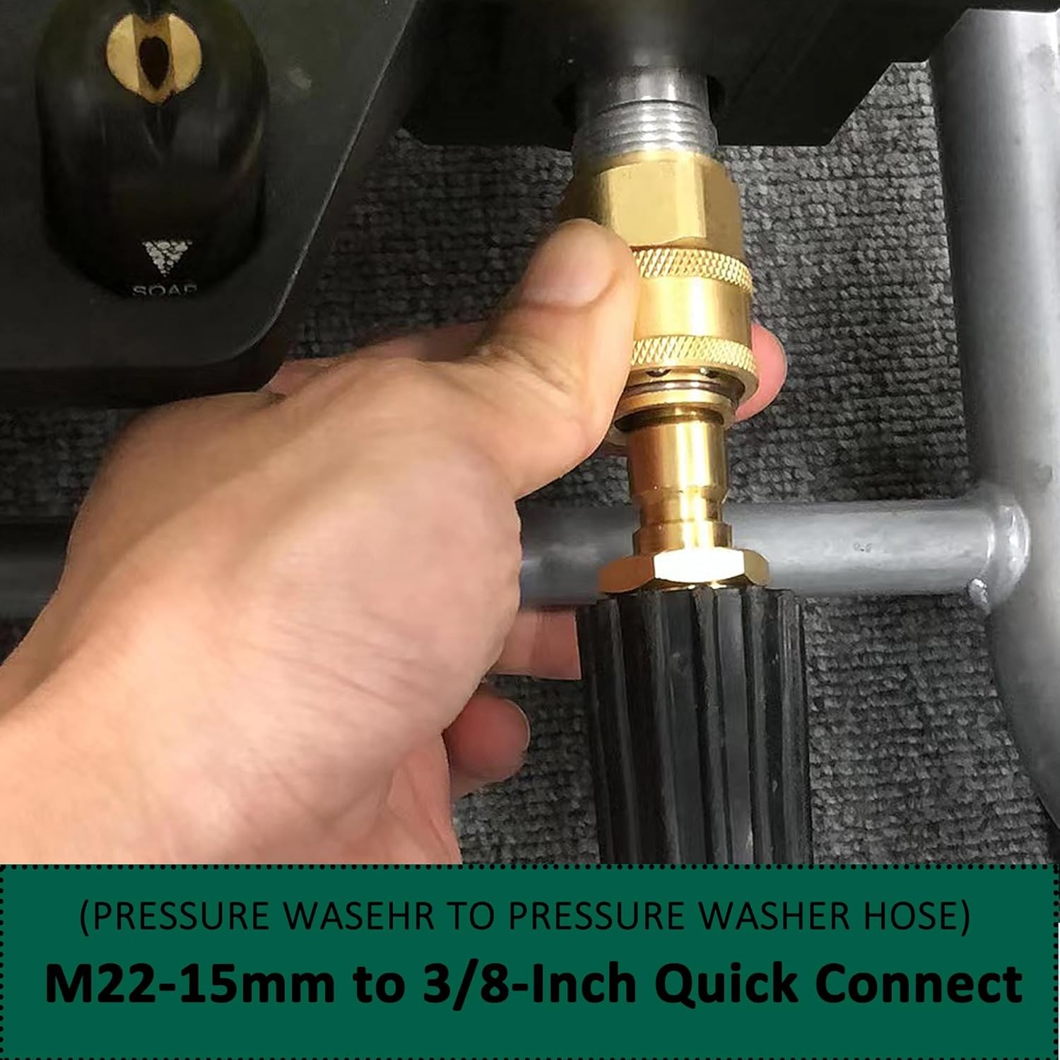 4x Pressure Washer Adapters Set Quick Disconnect Kit M22 Swivel to 3/8” Connect