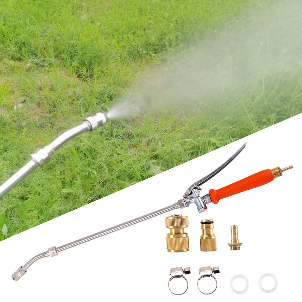 Adjustable Spray Wand with Lockable Handle for Garden and Outdoor Cleaning
