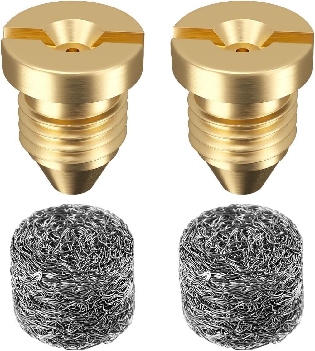 2 Pieces 1.1 mm Orifice Foam Cannon and 2 Pieces Foam Maker, Universal Brass