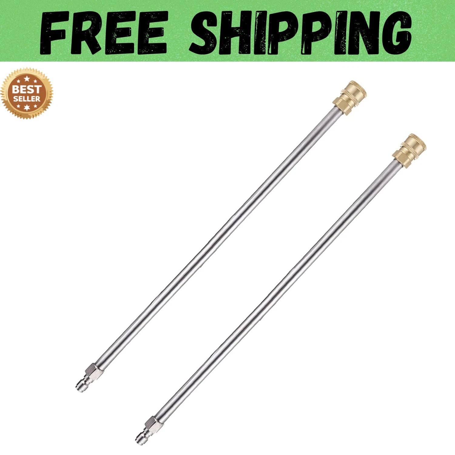 Pressure Washer Extension Wand, 17 Inch Stainless Steel, Power Lance, 2 Pack