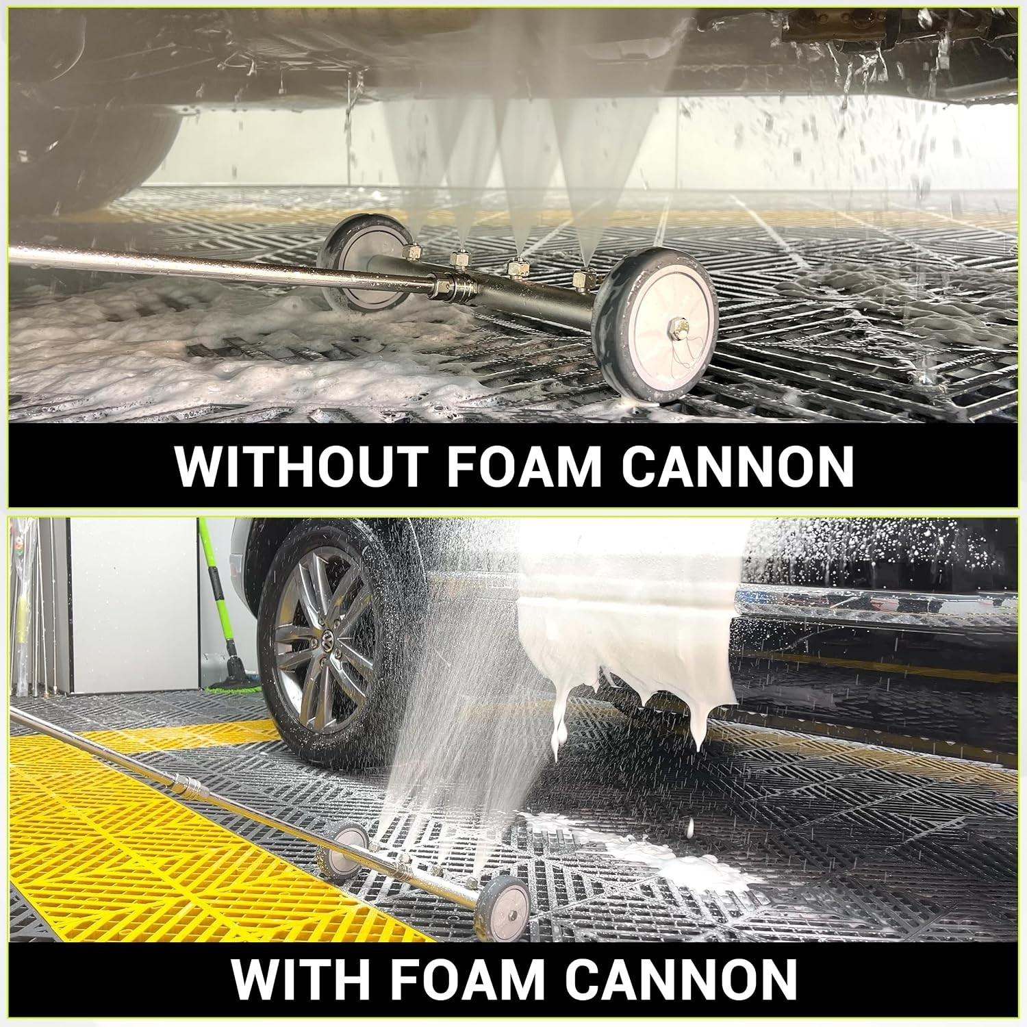 16 Inch Undercarriage Pressure Washer Attachment with 4000 PSI Foam Cannon