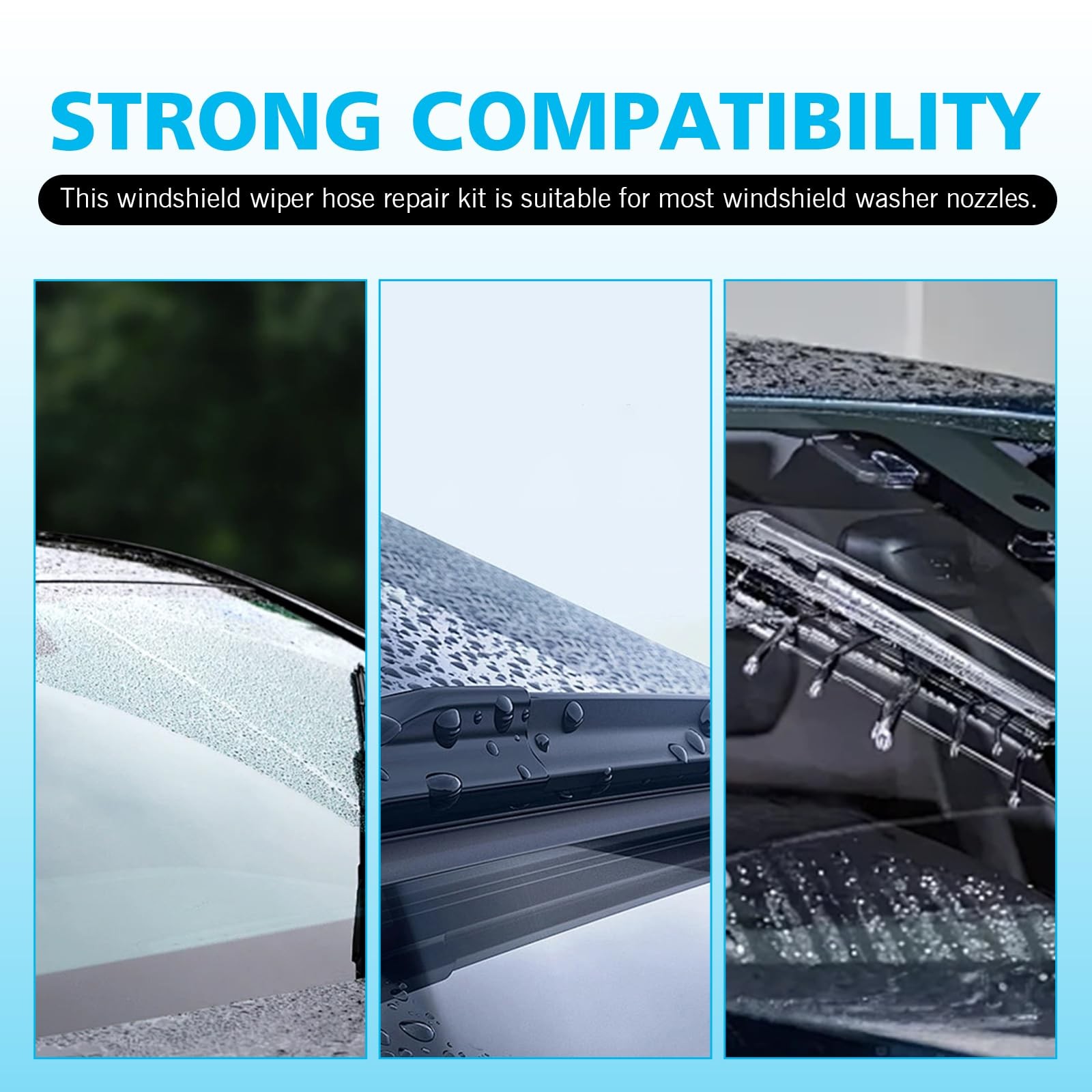 Dogary 30 PCS Car Windshield Washer Hose Kit, T-type I-type Y-type Black