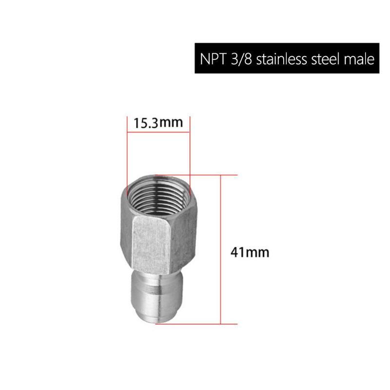 3/8 ”Inch Stainless Steel Male And Female Quick Connector Kit Pressure Wash