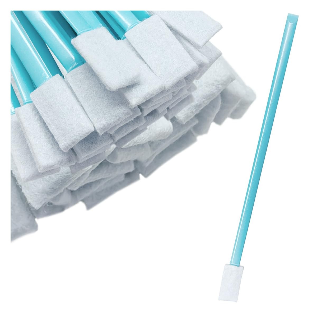 UHANBUT Cleaning Swab Sticks, Small Sponge Tip for Tight 50PCS, Blue