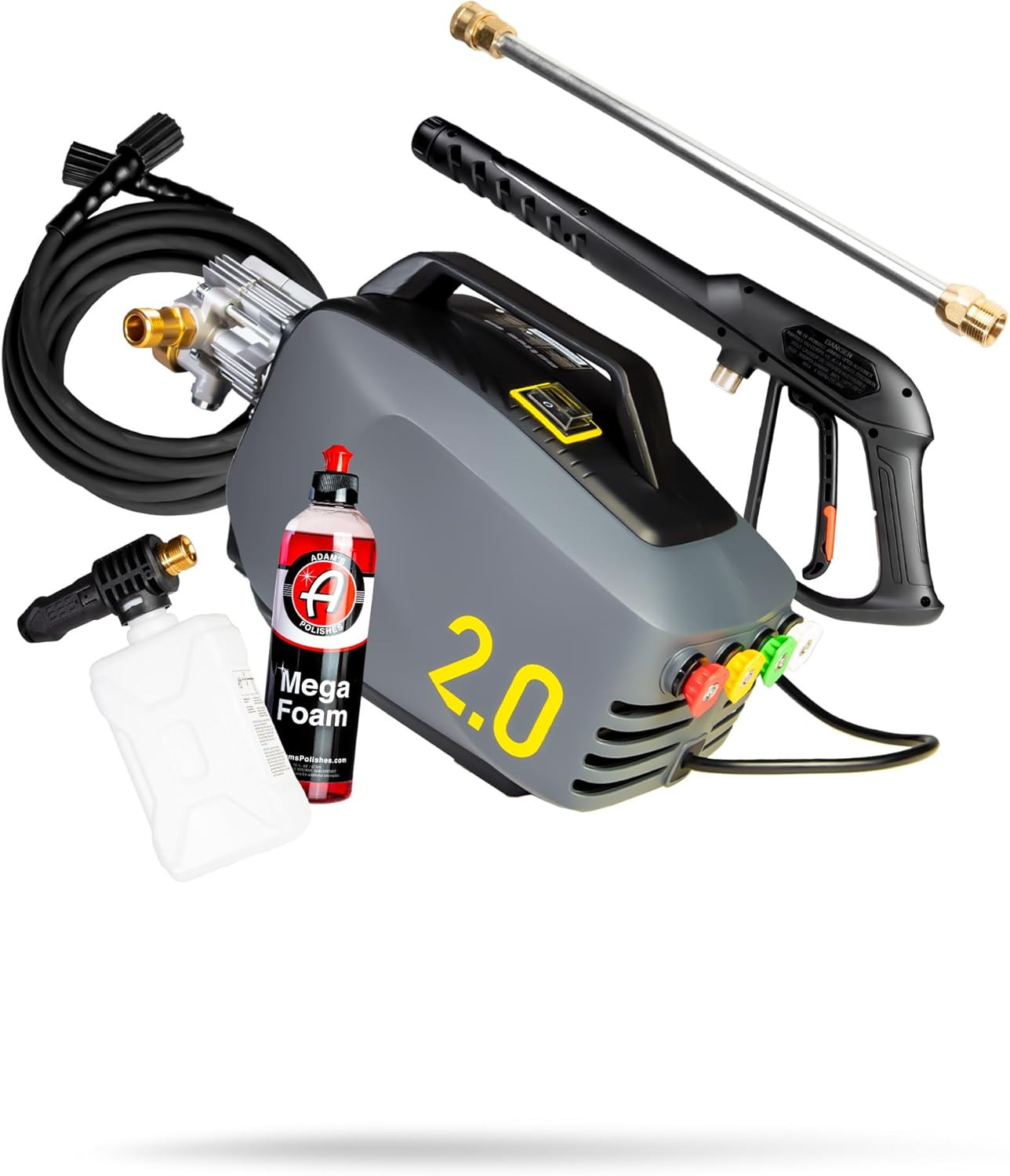 Adam’S Polishes Active Pressure Washer 2.0 & Mega Foam Car Soap (5 Item) Powerfu