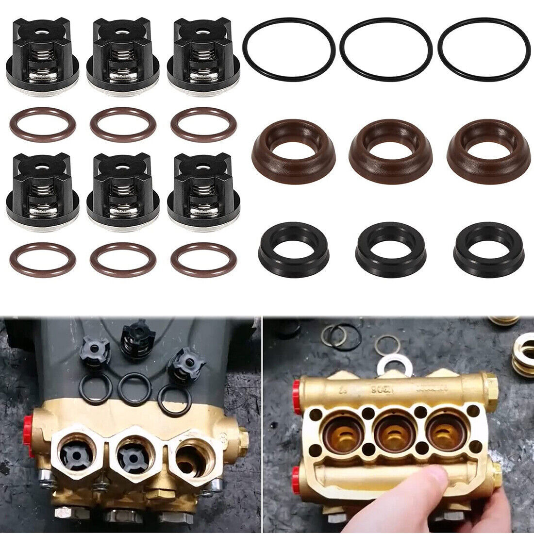 AR1828 Check Valve + AR1857 Packing Kit For Annovi Reverberi 18mm XR RK RKA RKV