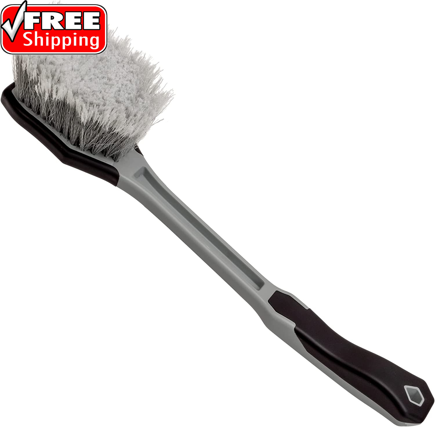 Car Wash Brush, Wheel and Fender Brush, Long Handle Tire Cleaner for Car Detaili