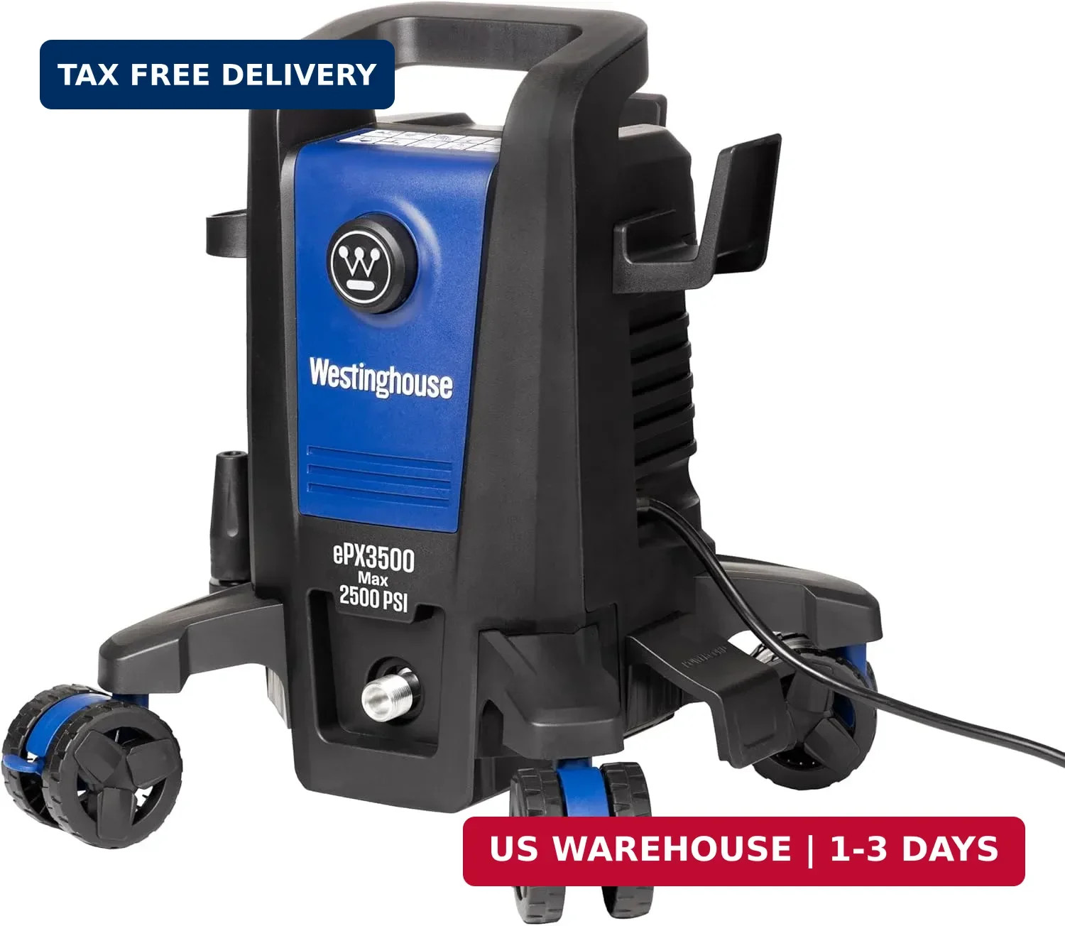 Westinghouse ePX3500 Electric Pressure Washer, 2500 Max PSI 1.76 Max GPM with An