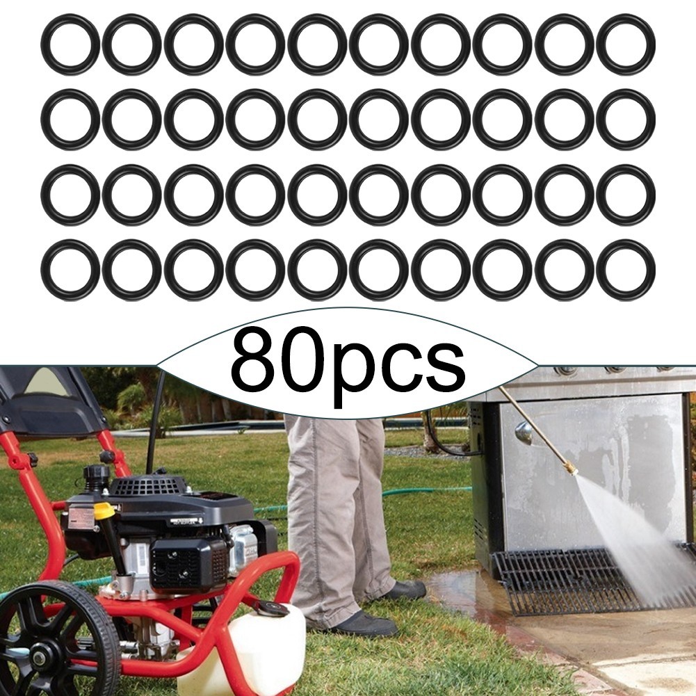 80 Pcs/Set 1/4 M22 + 3/8 O Rings For Pressure Washer Hose Quick Disconnect Kits