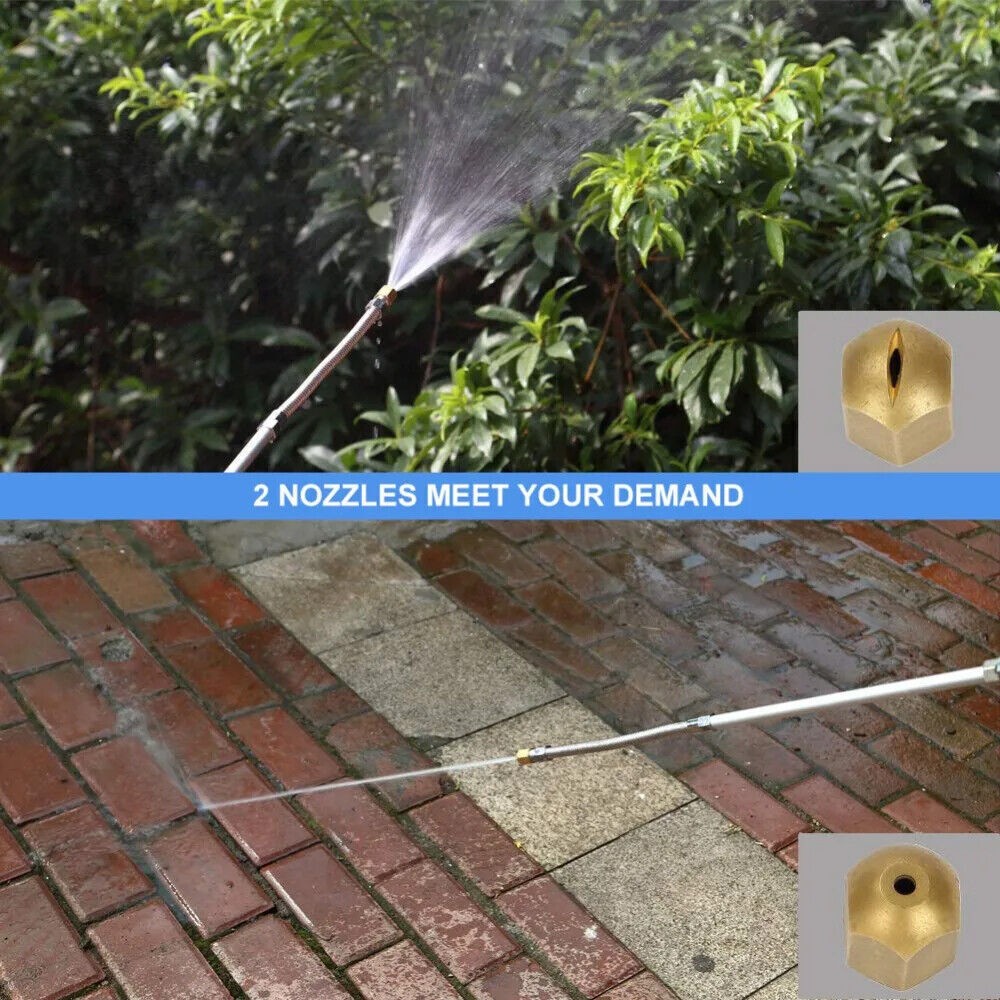 Hydro Jet High Pressure Power Washer Water Spray Gun Nozzle For Garden Car Hose