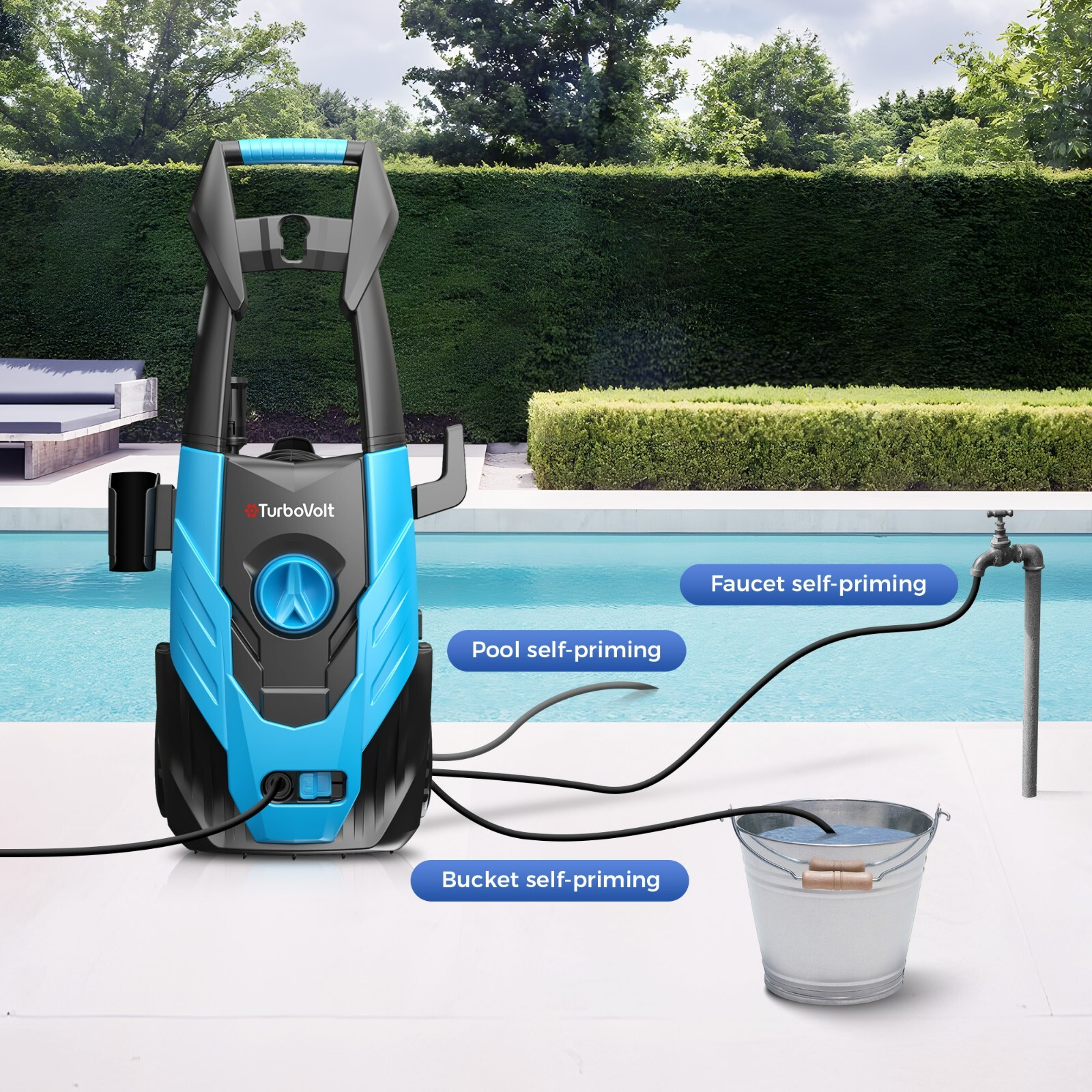 1600PSI Pressure Electric High Pressure Washer 1.71GPM for Car Motor Jet