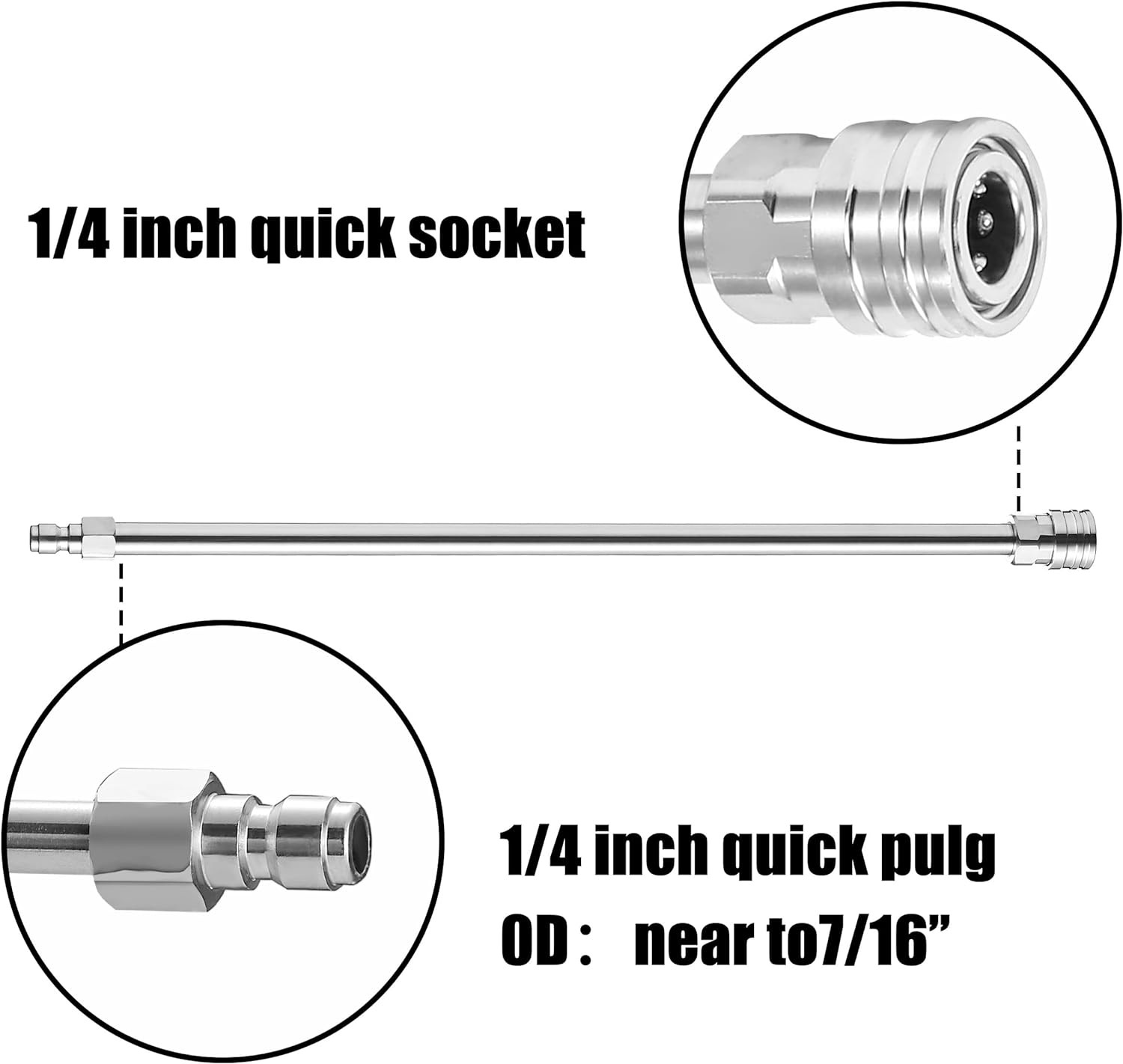 Pressure Washer Extension Wand, Power Washer Lance, 17 Inch, 1/4 Inch Quick Conn