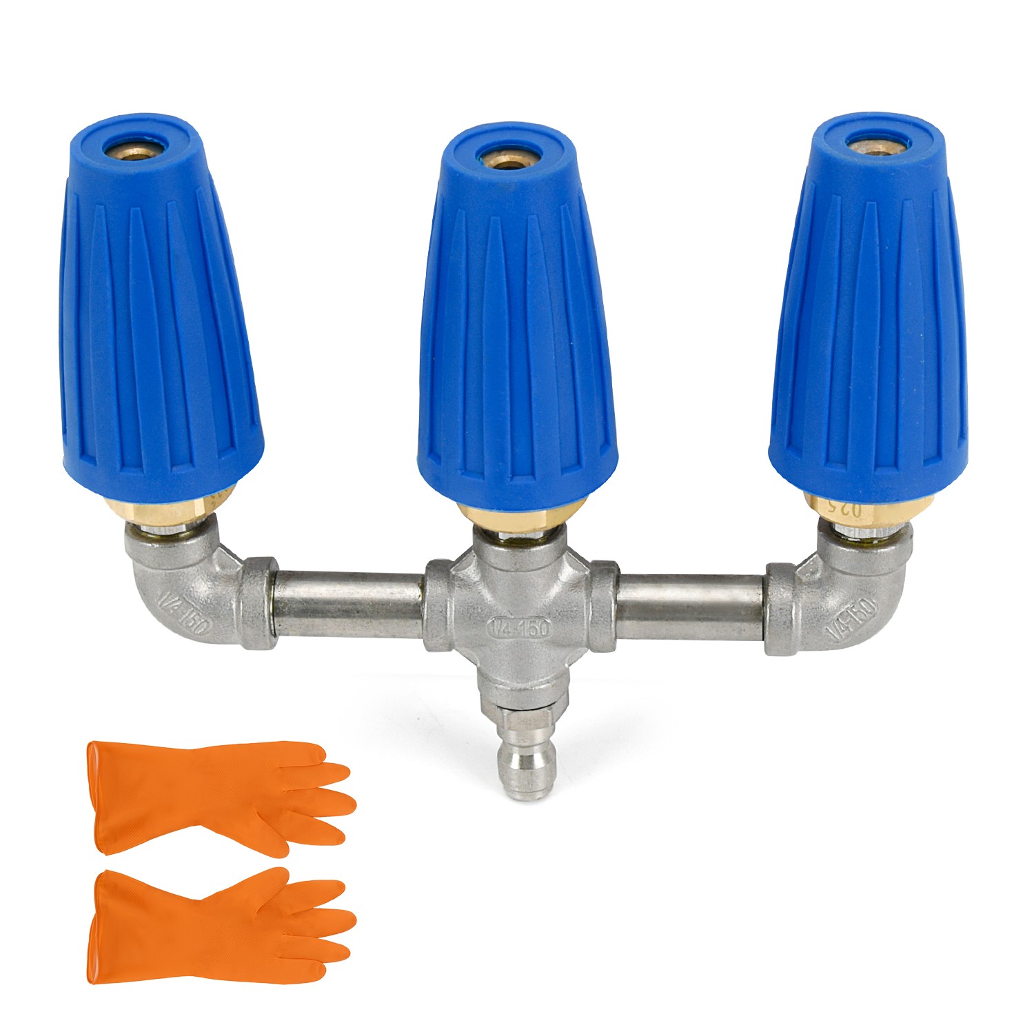 360° Rotating Triple Turbo Nozzle 1/4″ Quick Connect Pressure Washer Tip