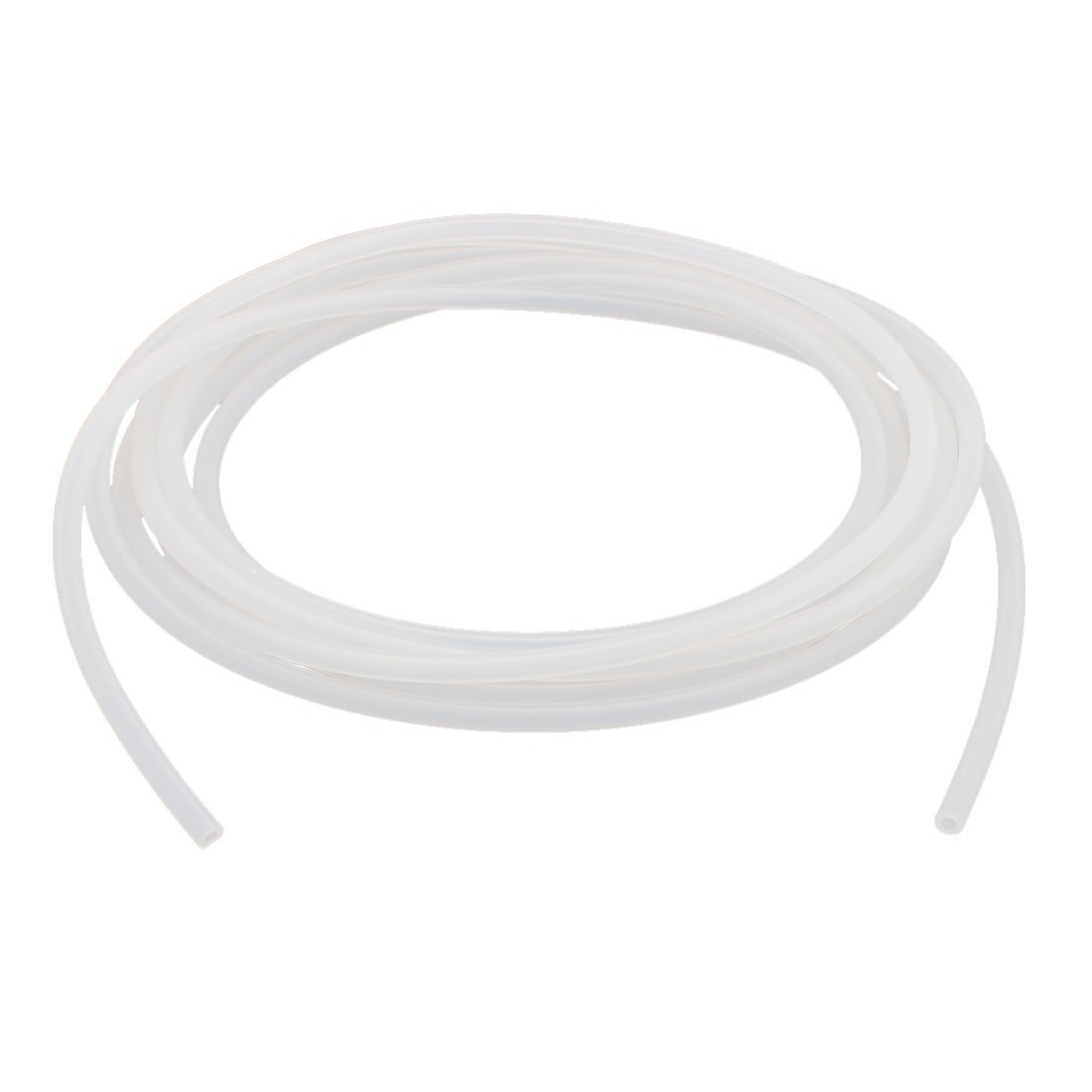 2 x 4mm Length 2.5m Temperature Resistant Silicon Pipe Cream White