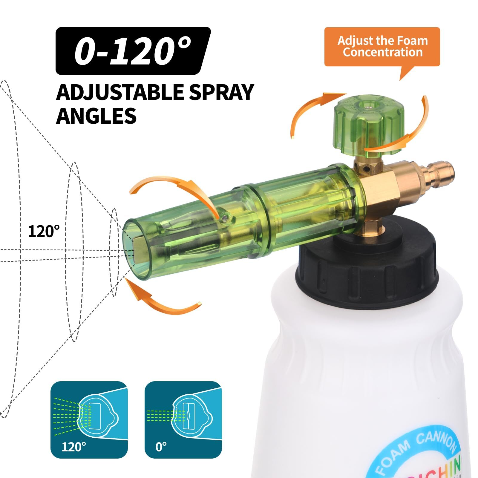 Power Pressure Washer Attachment Sprayer Dispenser Car Wash Soap Foam Blaste…