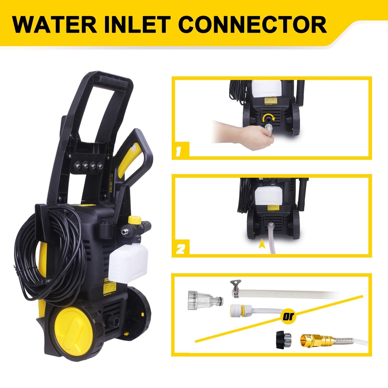 Electric Pressure Washer 4000 PSI Max 2.6GPM with Hose Reel Power Washer Aceup