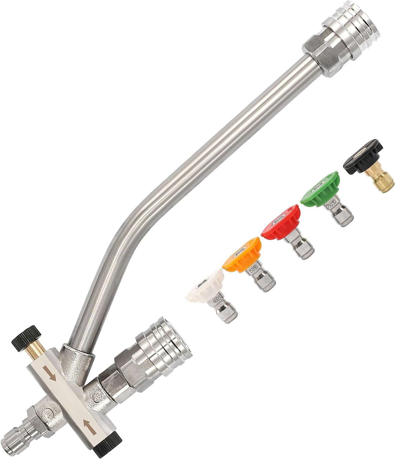 Foam Cannon Dual-Connector Accessory, Pressure Washer Double Tip Attachment…