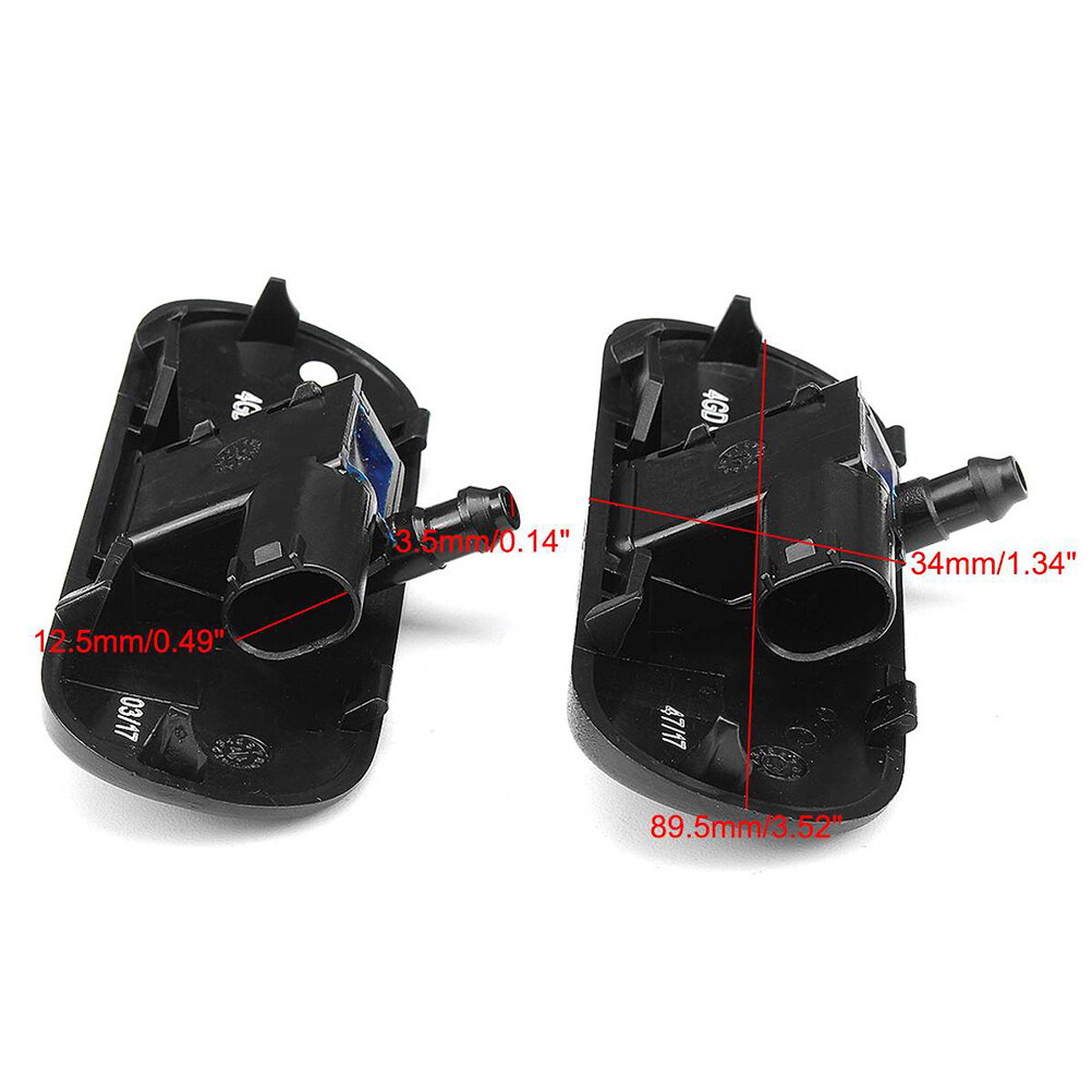 2X Car Washer Spray Nozzle Jet Heated Jet For Audi Q3 Q5 A3 A4 A5 A6 A7 A8 TT