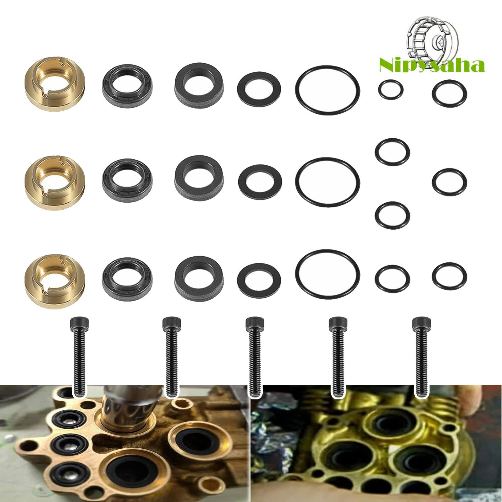Pressure Washer Seal Kit Full Set Replace For Briggs Stratton 190595GS,190711GS