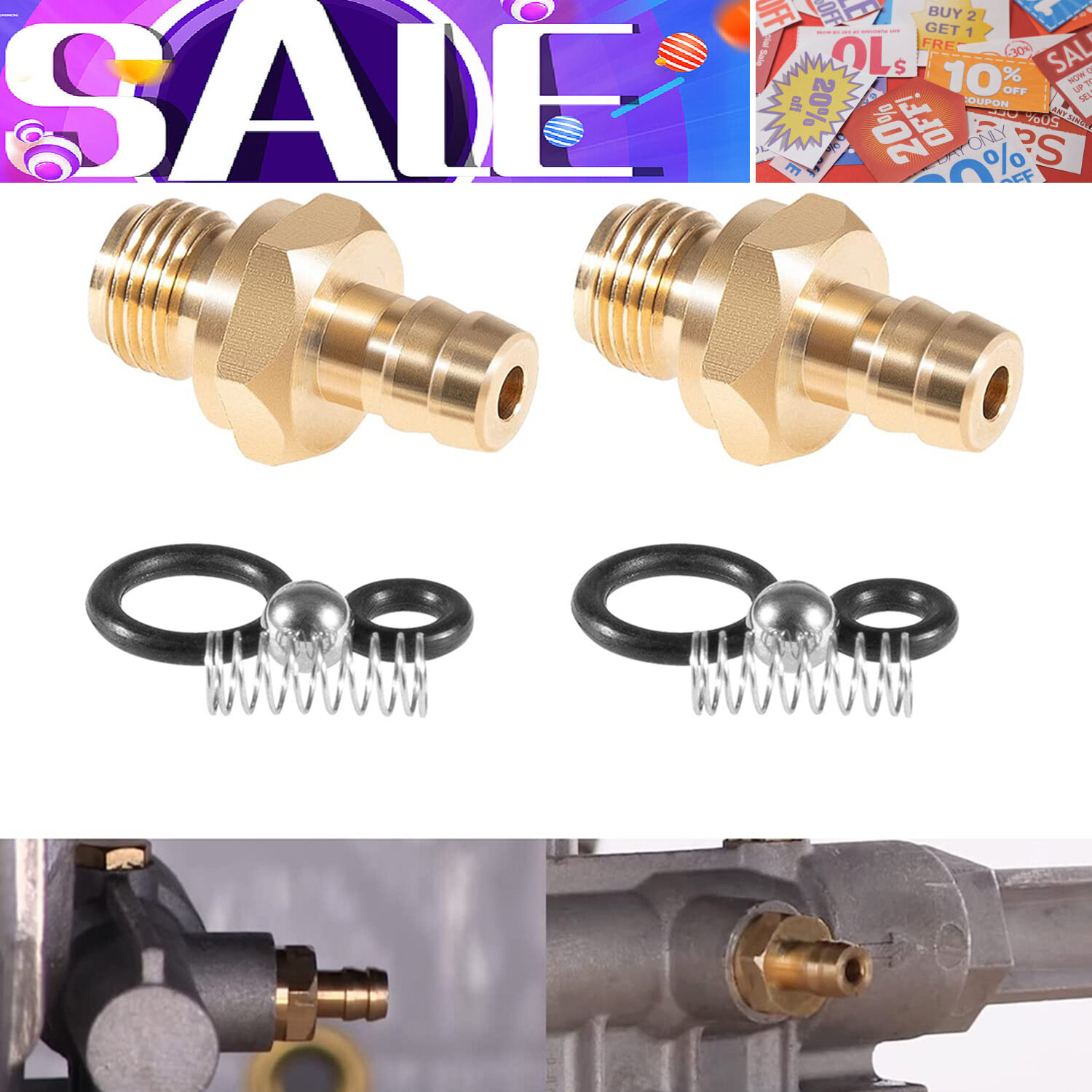 Pressure Washer Chemical Soap Injector Kit for Briggs Stratton 190593GS 190635GS