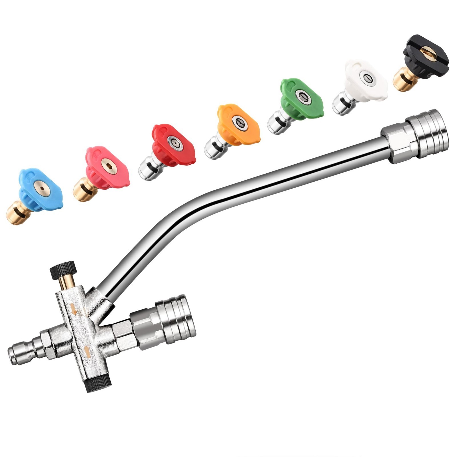 Foam Cannon Dual-Connector Attachment for Pressure Washer, 7 Nozzles, Quick Conn