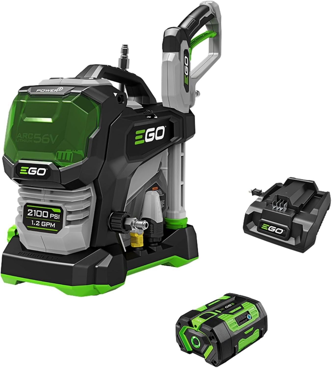 EGO Power Electric Pressure Washer 2100 PSI Power Washer Includes 56V 6.0Ah