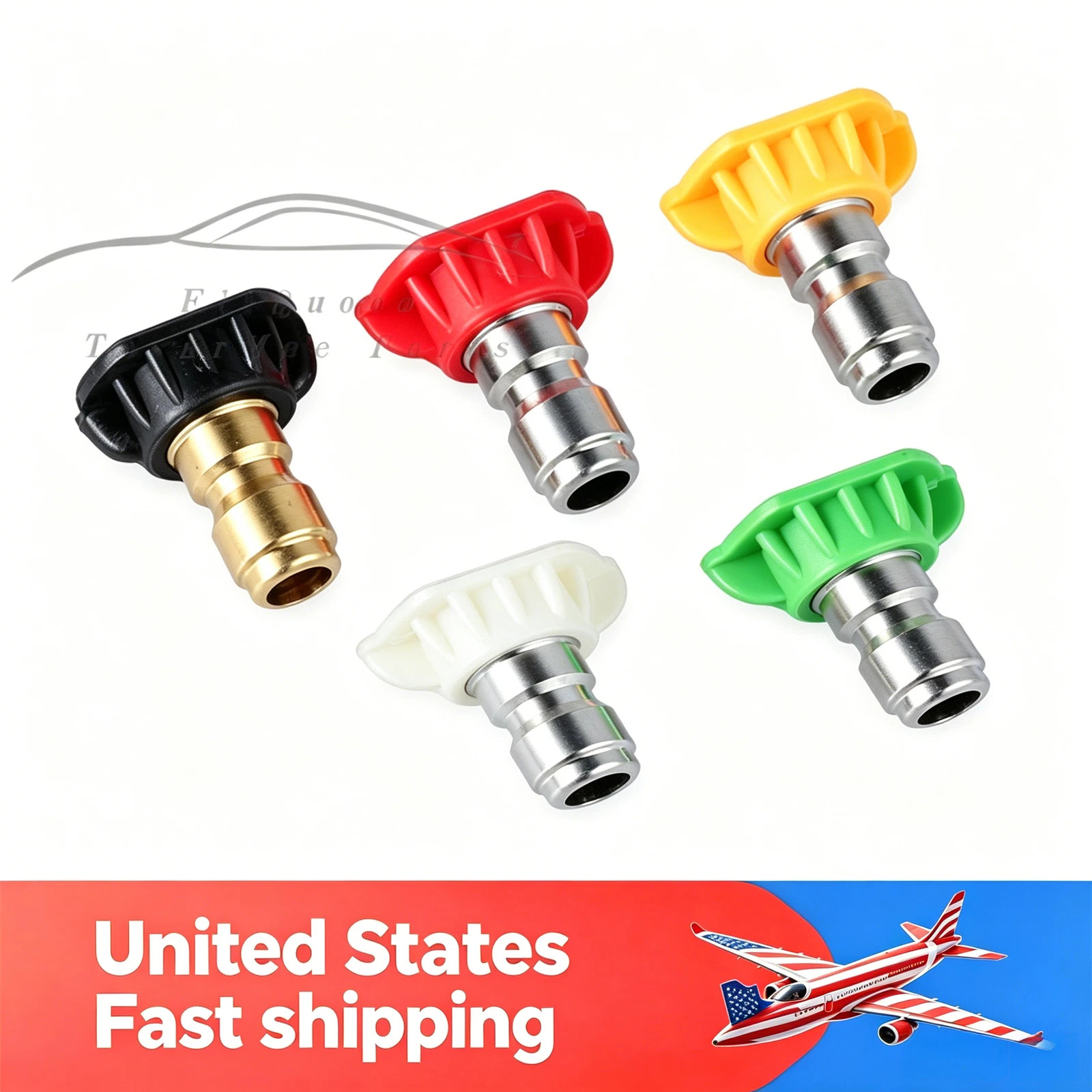 5PCS High Pressure Washer Spray Nozzle Tips Set 1/4″ Quick Connect Kit