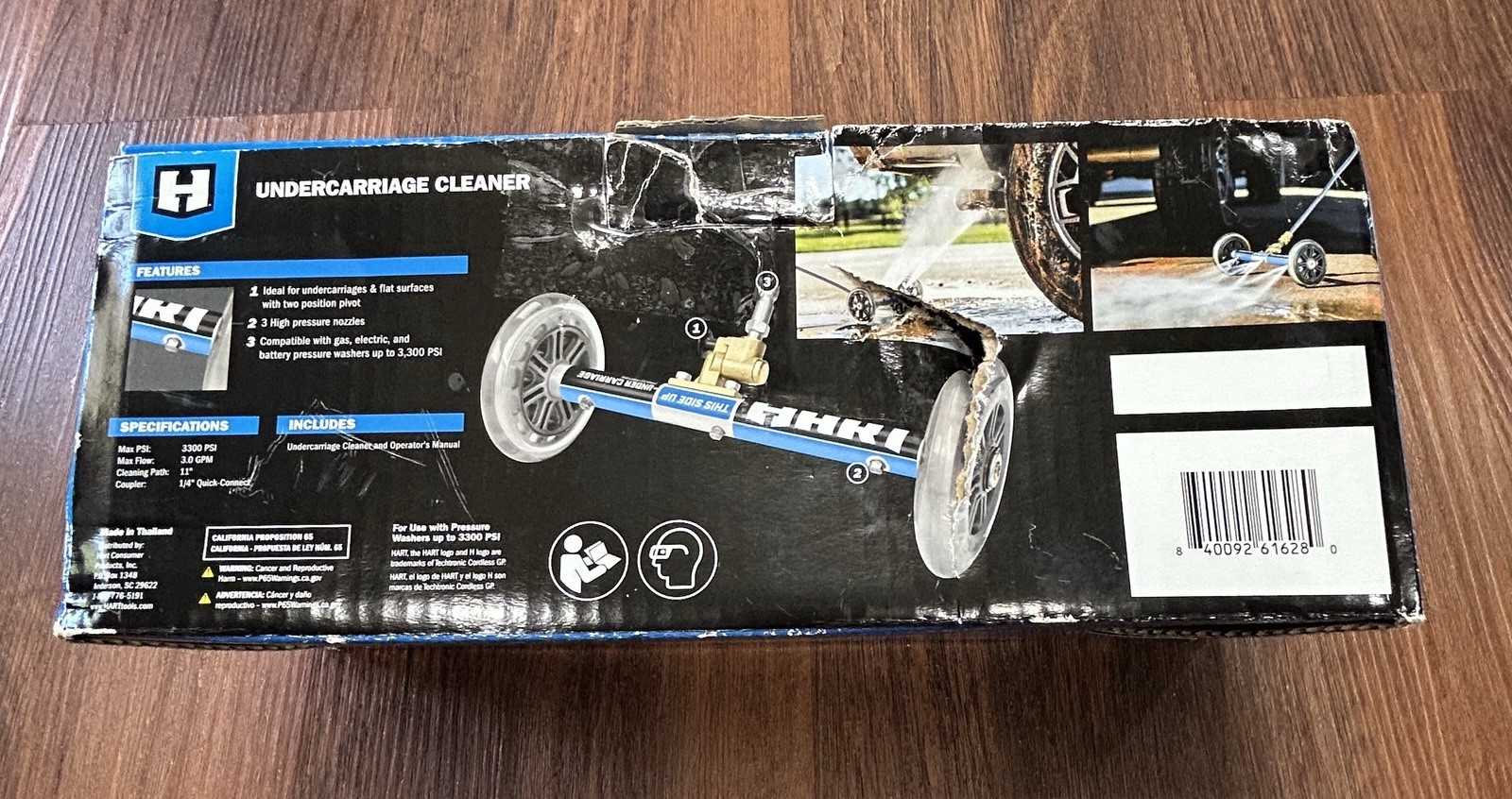HART 11 ” Inch Water Broom Undercarriage Surface Cleaner Pressure Washer 3300psi