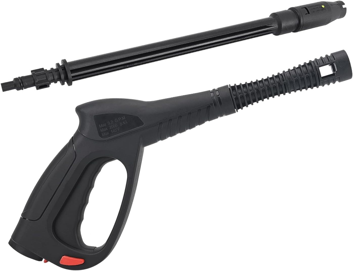 2000 PSI Pressure Washer Compatible Spray Gun Nozzle with Jet Wand, Metal Design
